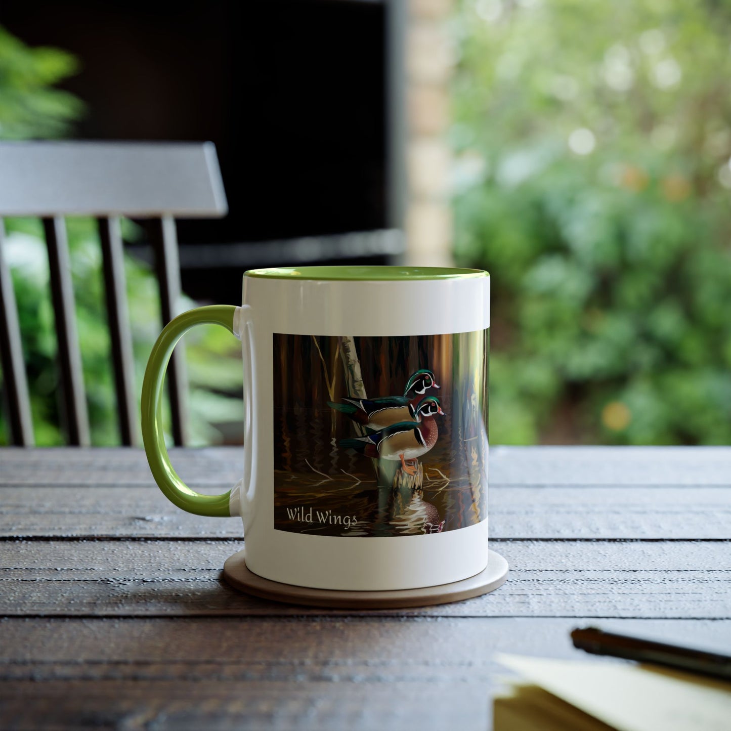 Wood Ducks Two-Tone Coffee Mug, 11oz