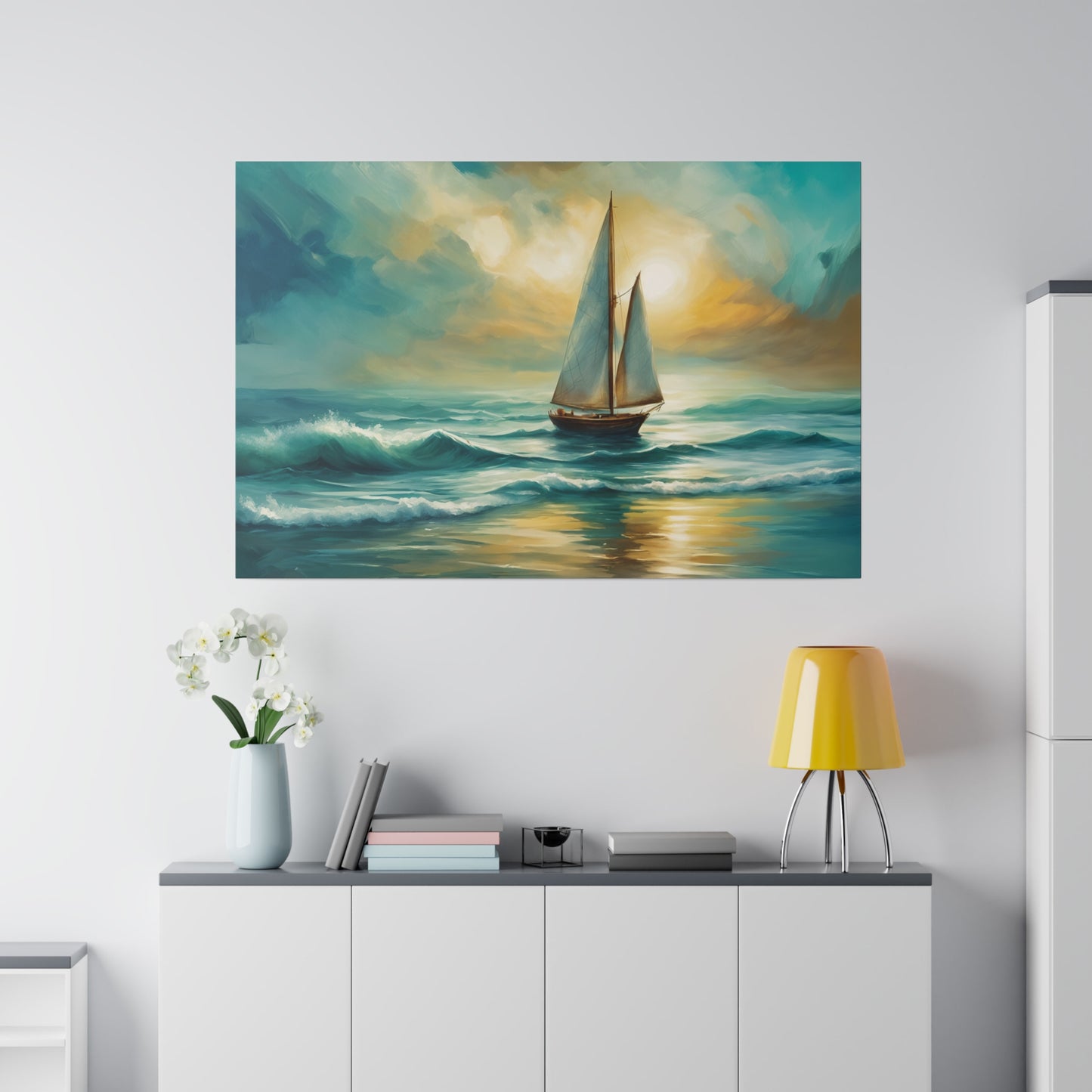 Sailboat Ready for the Sea Canvas Print