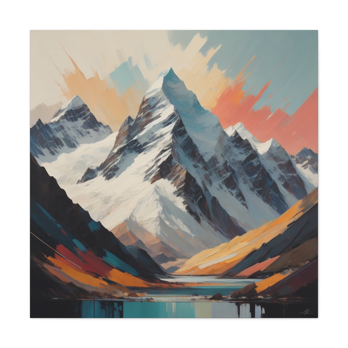 Abstract Southern Alps Canvas Print