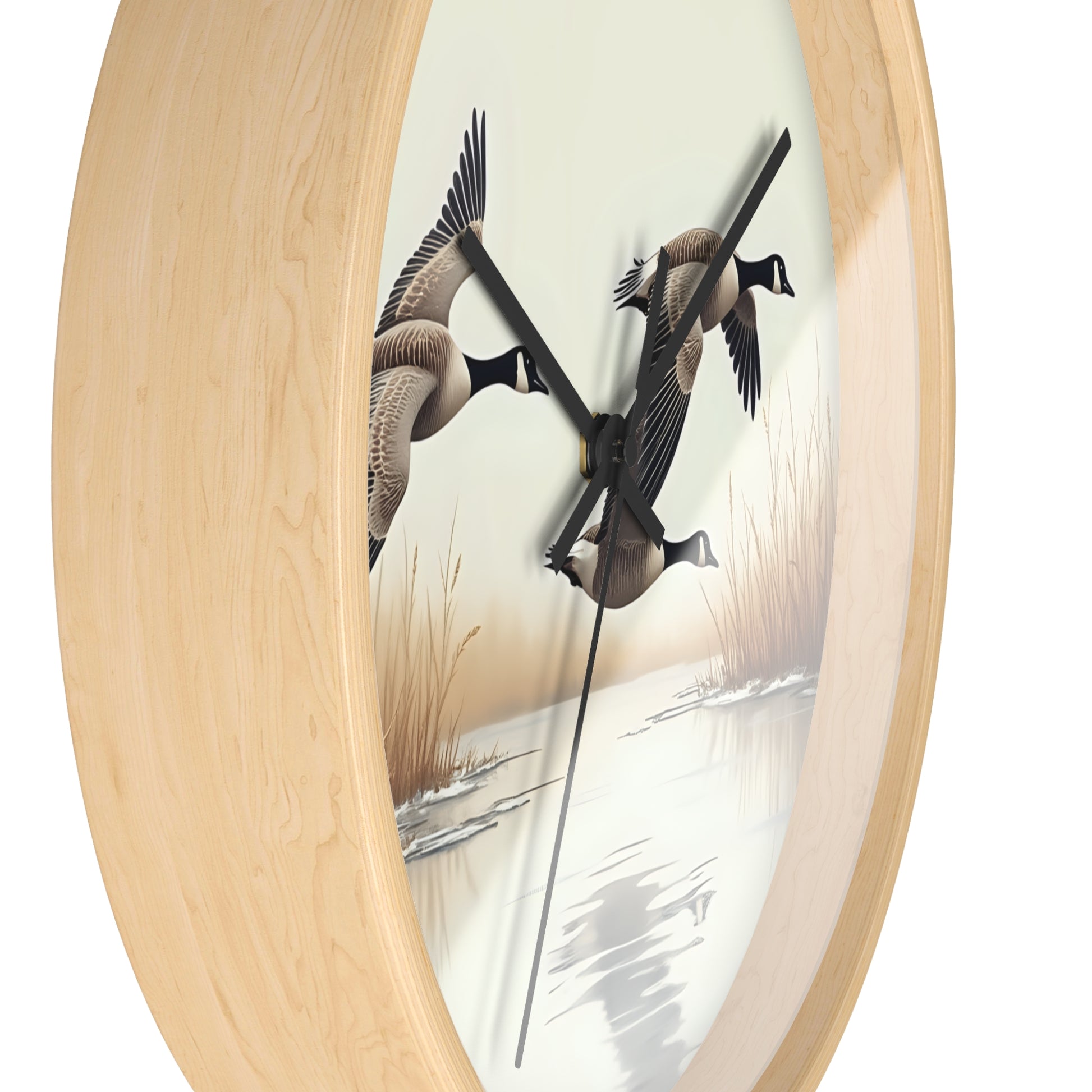 Canadian Geese Print Wall Clock