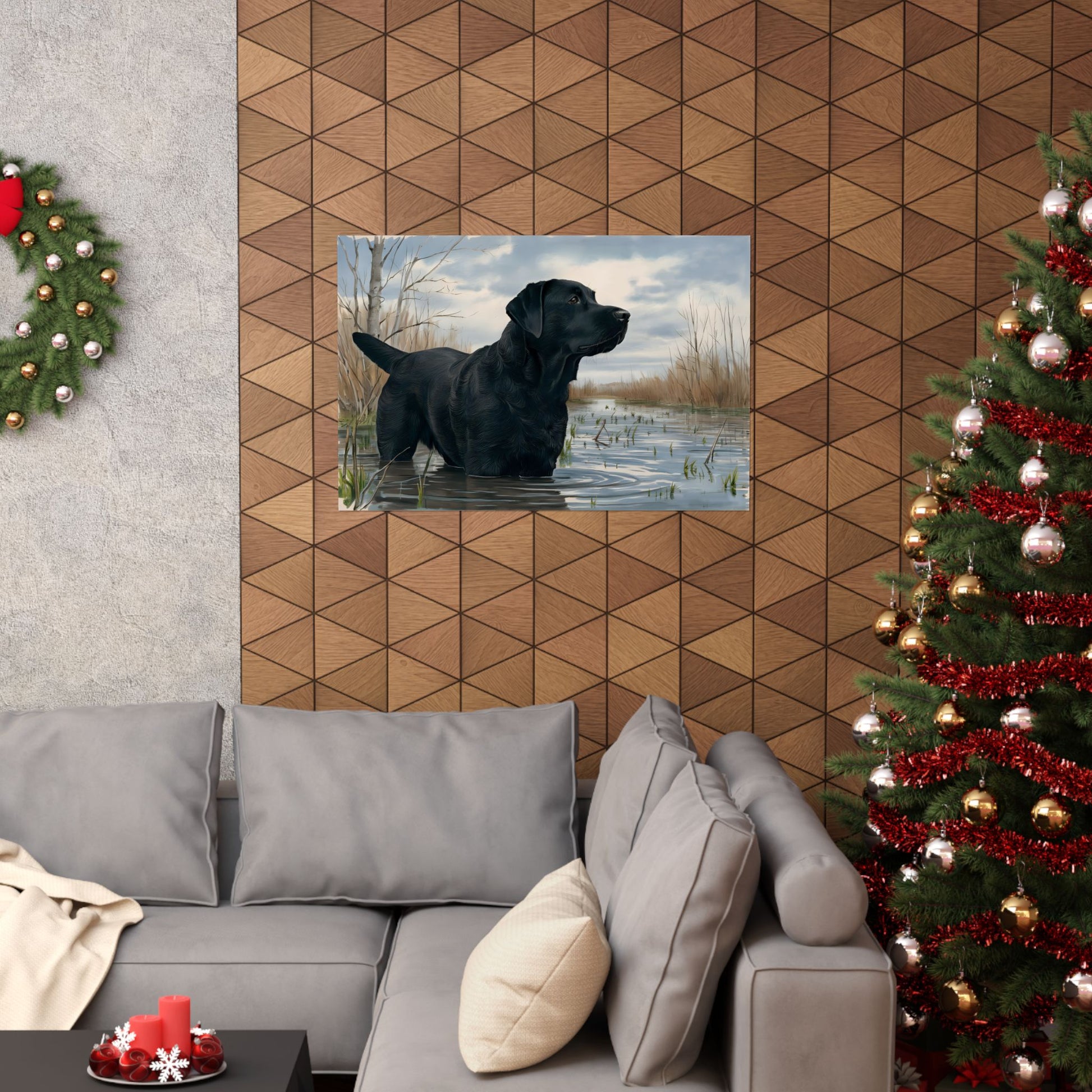 Black Labrador Retriever print