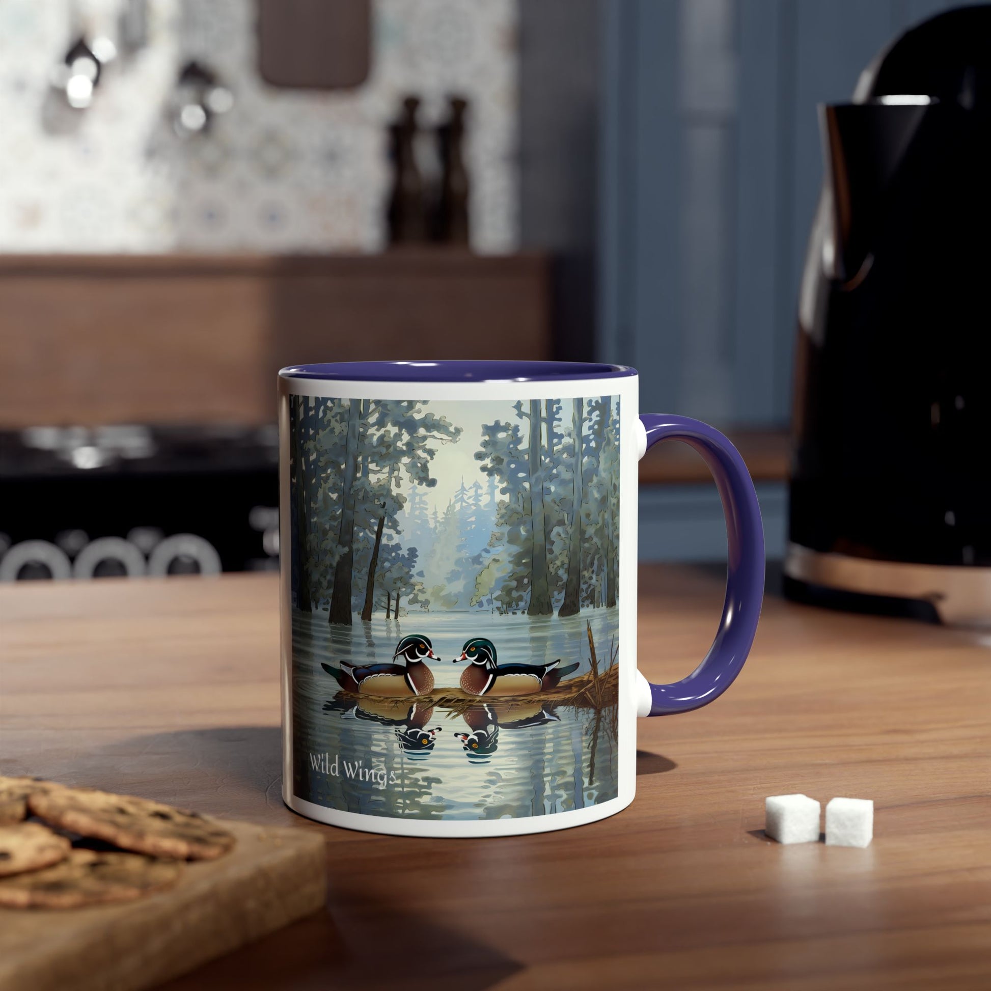 Wood Ducks Two-Tone Coffee Mug, 11oz