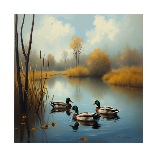 Marshland Reflections Duck Print