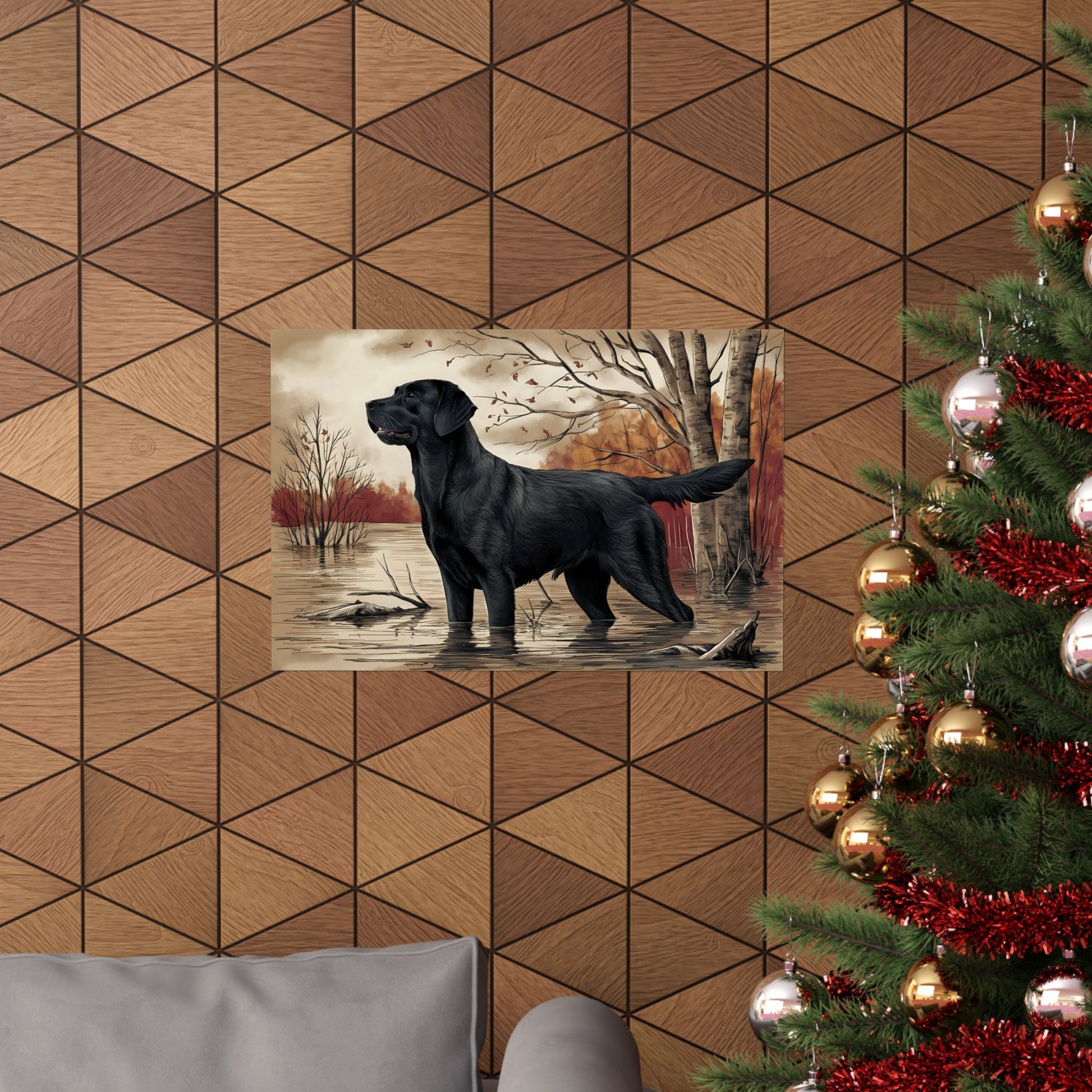 Black Labrador Retriever print