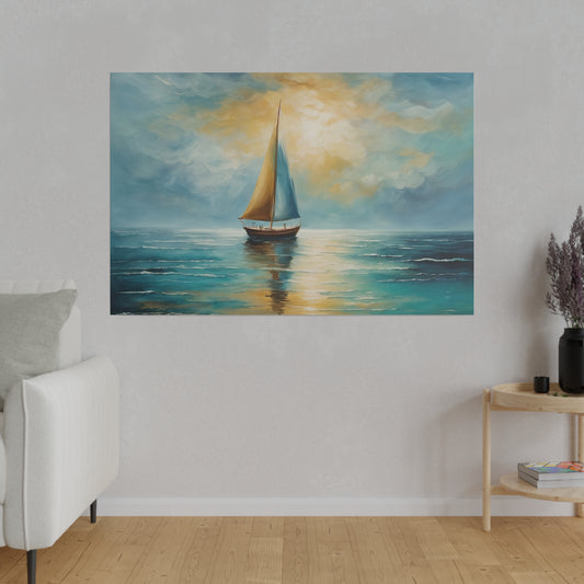 Sailboat's Journey Into The Unknown Canvas Print