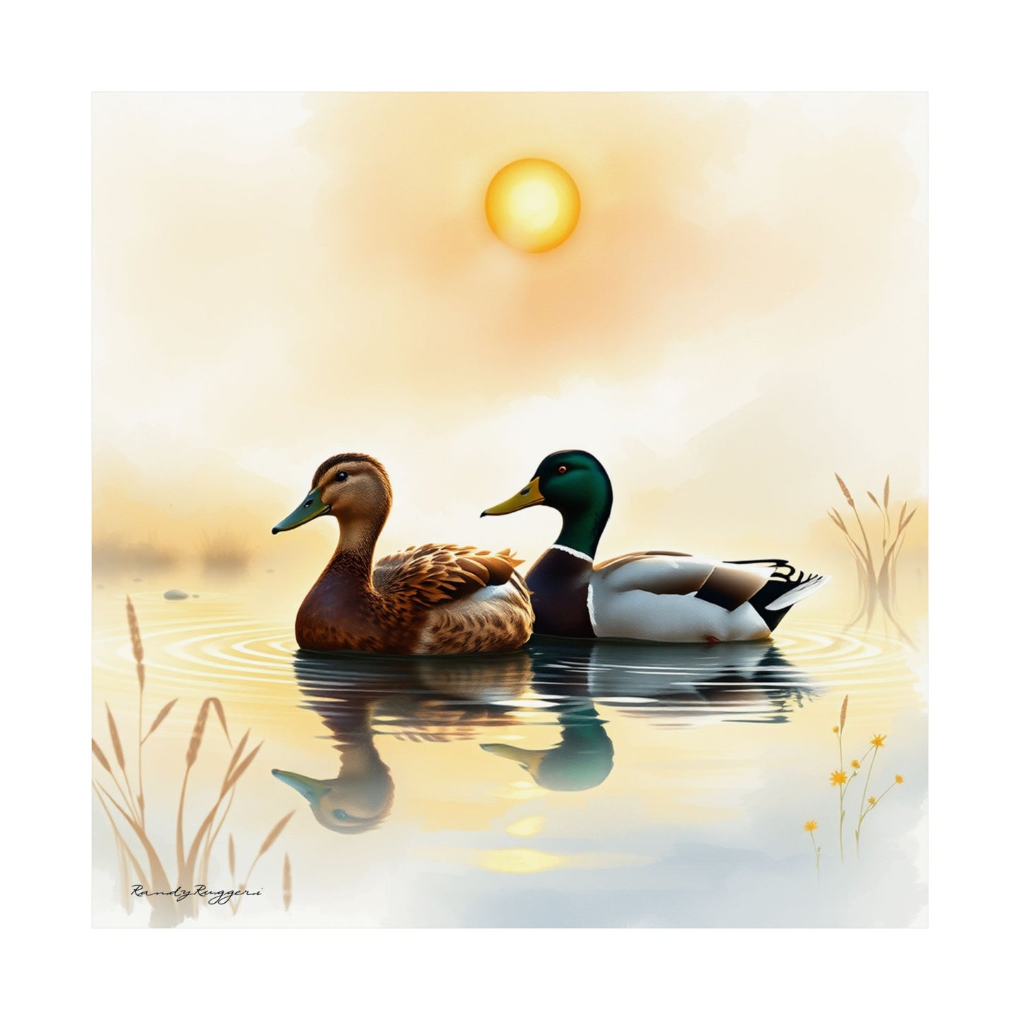 Mallards in the Marsh Duck Prints