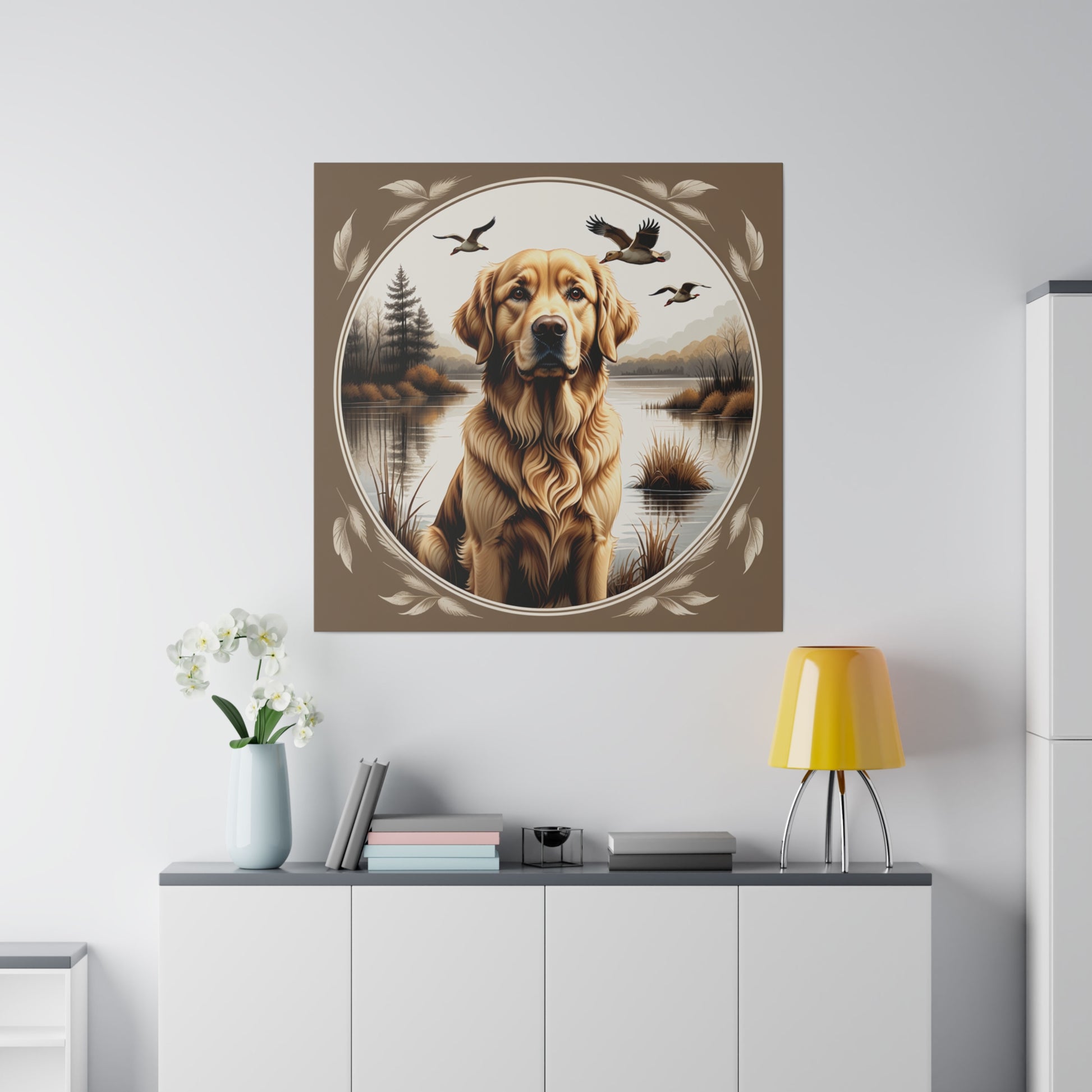 Golden Retriever Matte Canvas Print