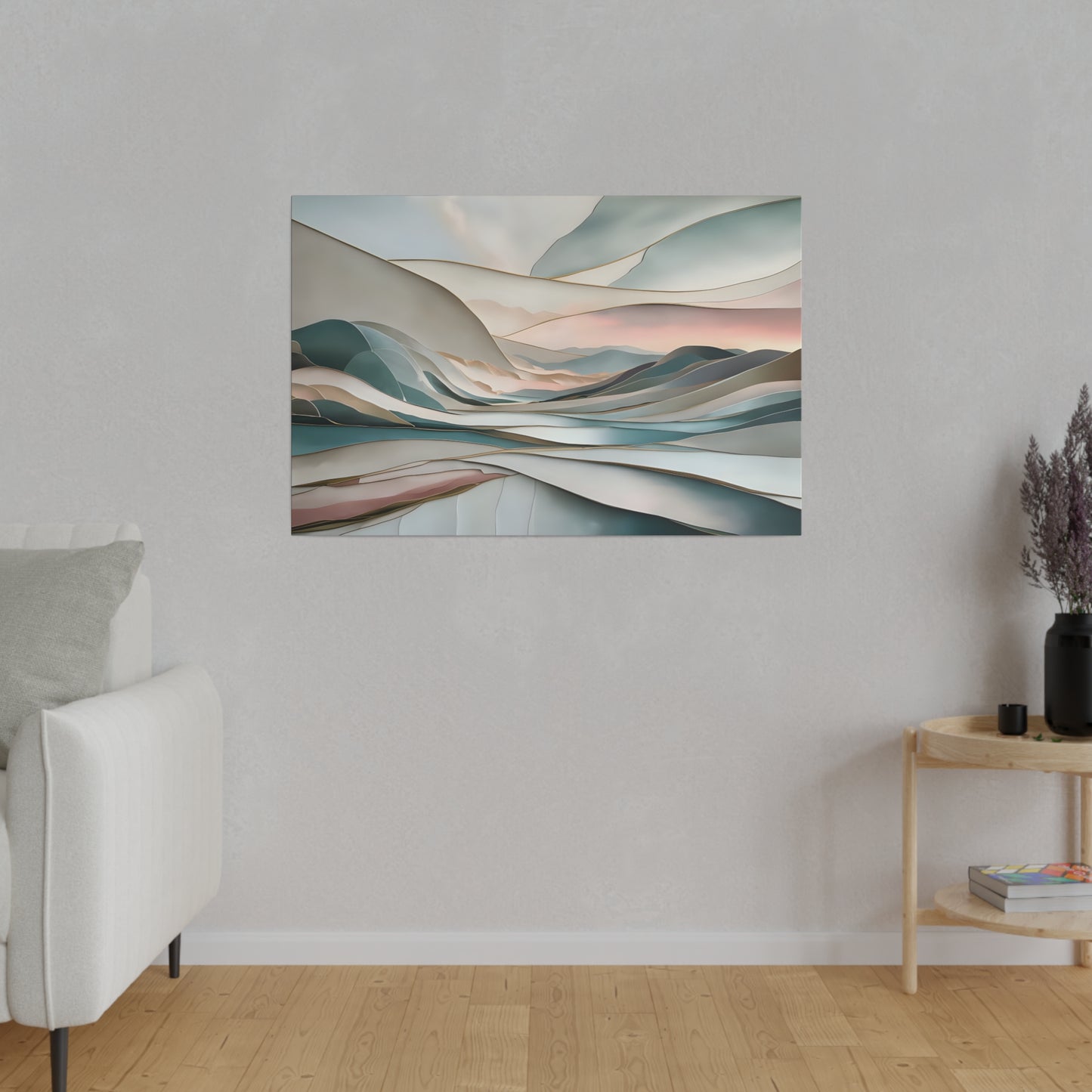 Serene abstract landscape Matte Canvas Print