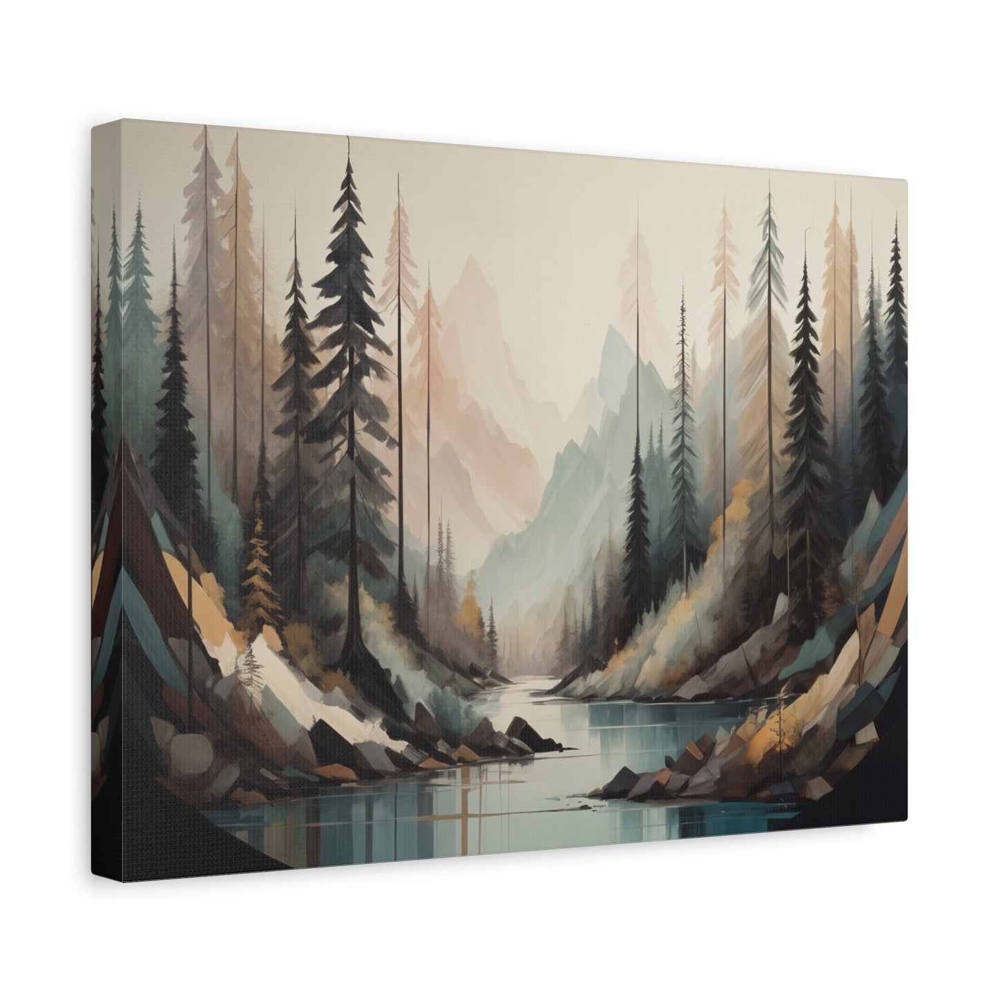 Serene Abstract Landscape Matte Canvas Print