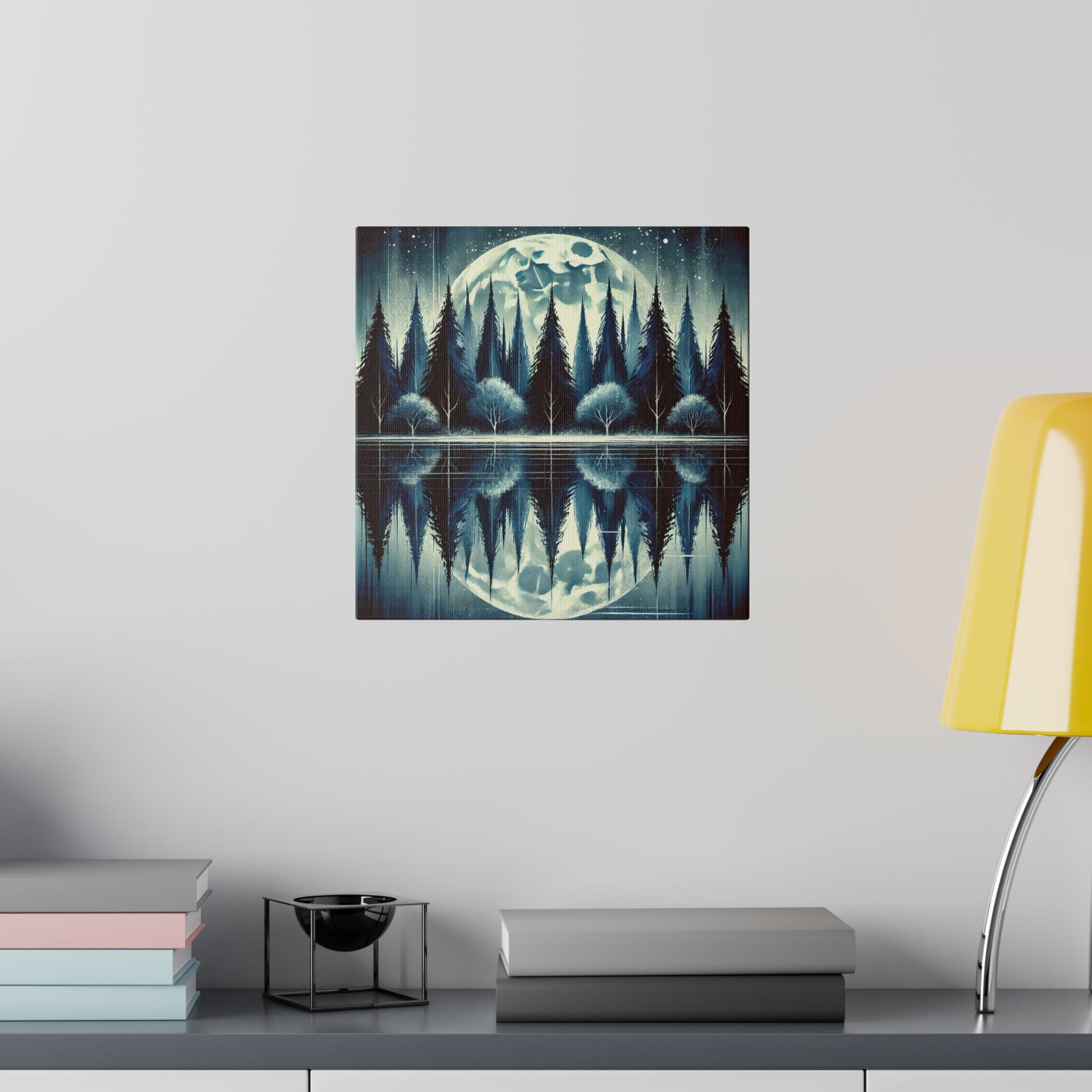 Bohemian Abstract Moonlit Night Canvas Print