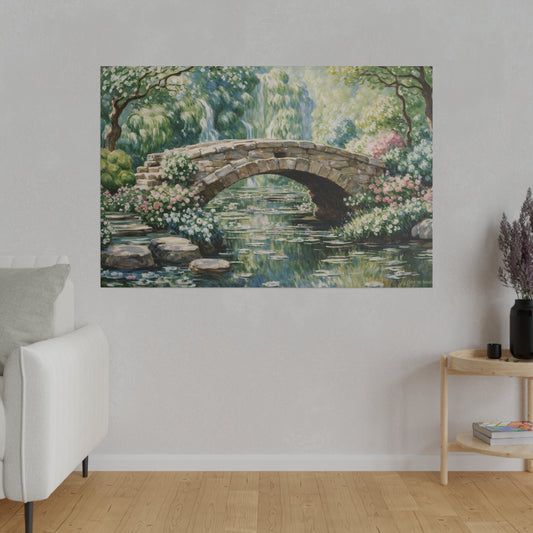 Old Stone Arch Bridge Canvas Print