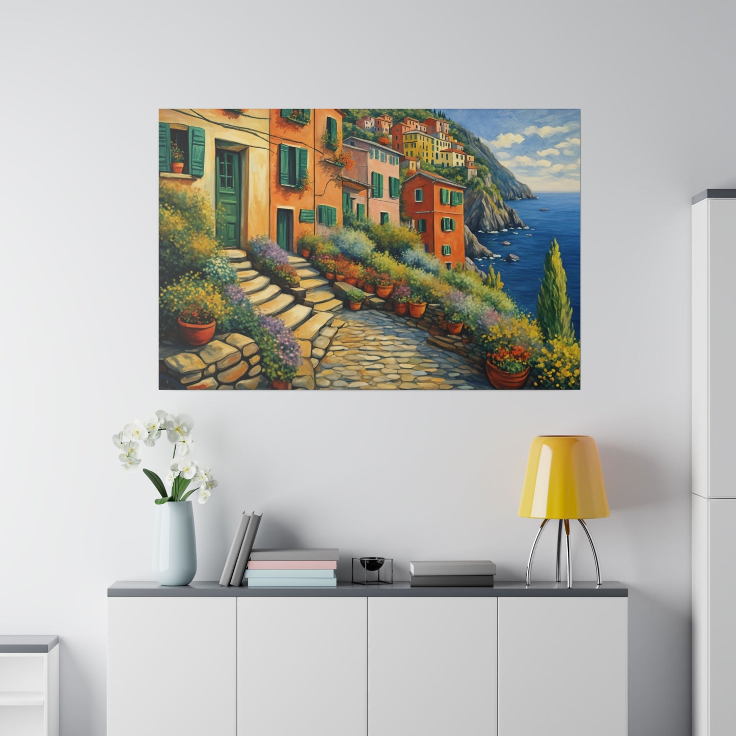 Cinque Terre Village Matte Canvas Print