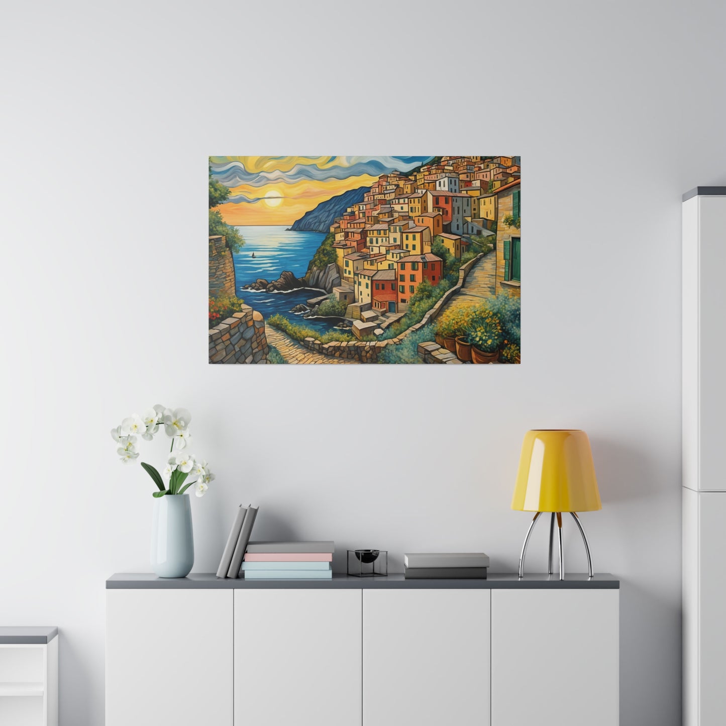  Van Gogh Style Italian Cinque Terre Print