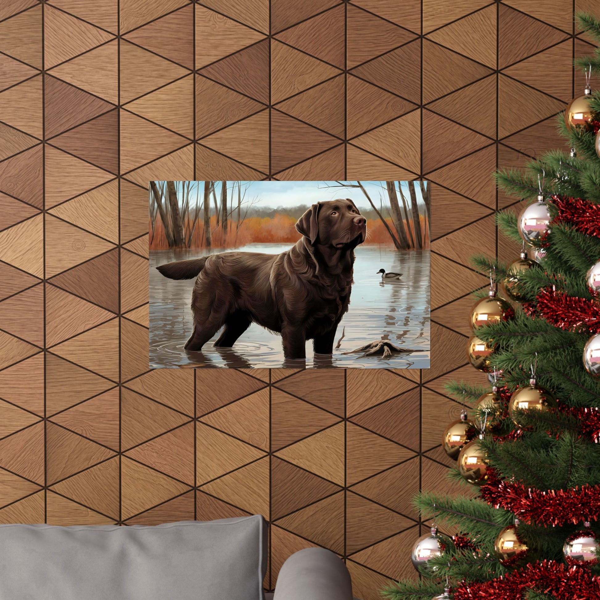 Chocolate Labrador Retriever print