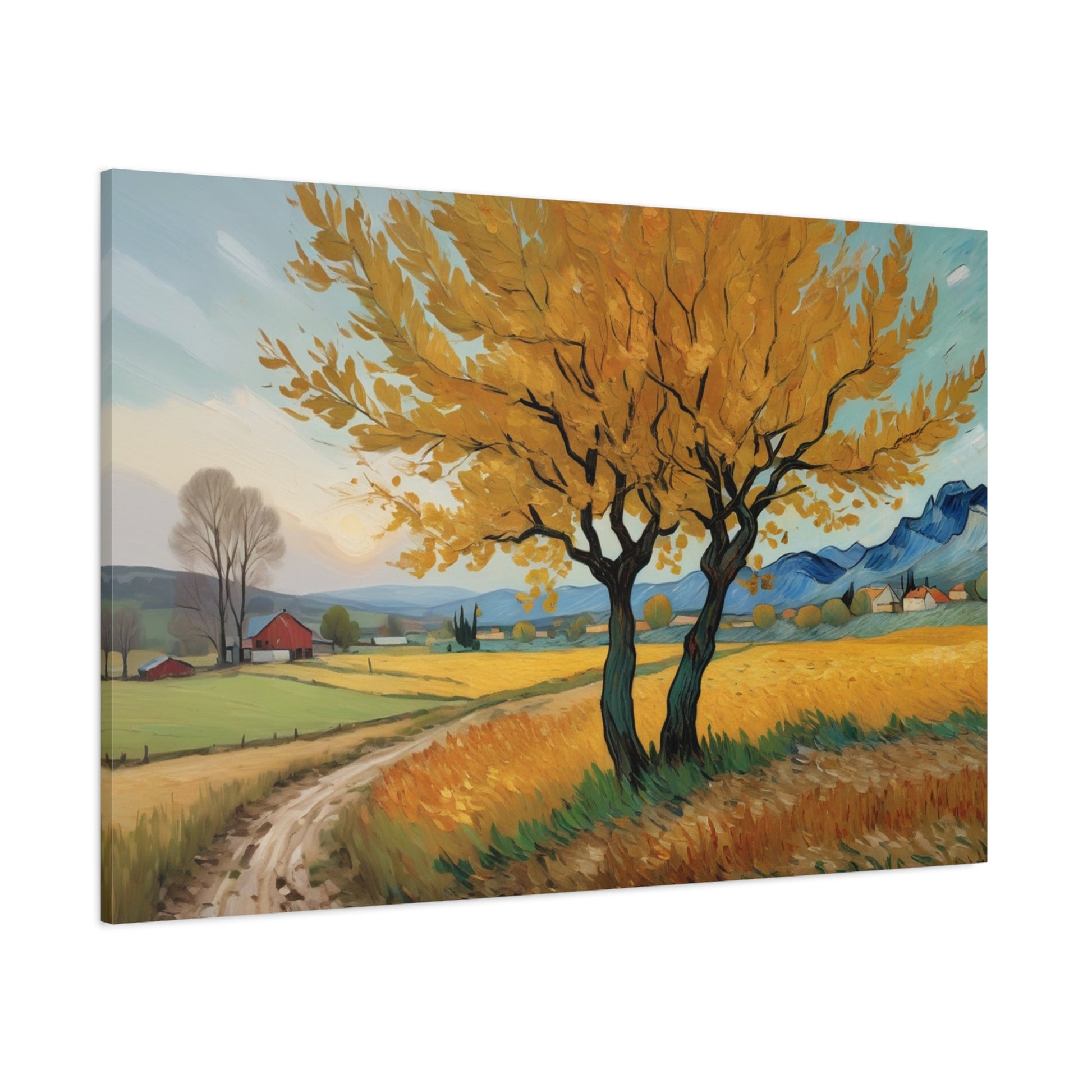 Impressionisn Countryside Print Matte Canvas