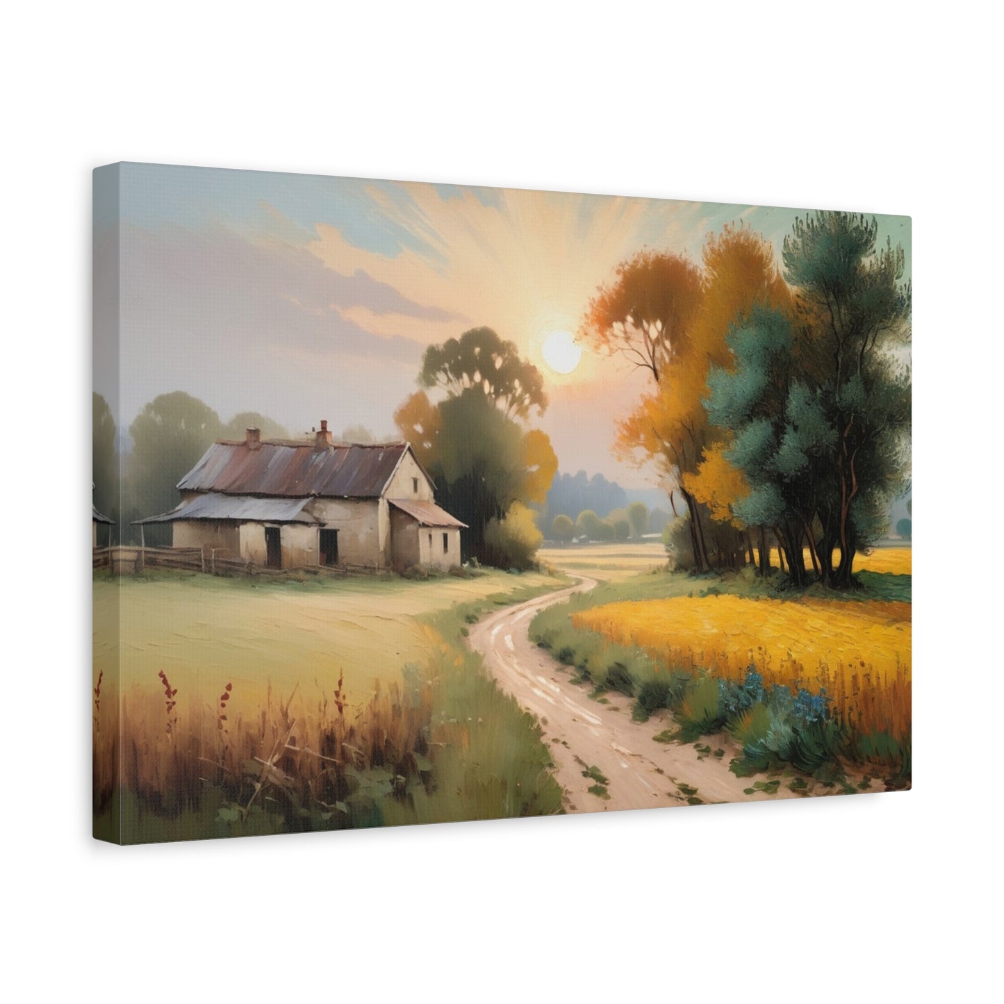 Countryside Landscape Matte Canvas Print