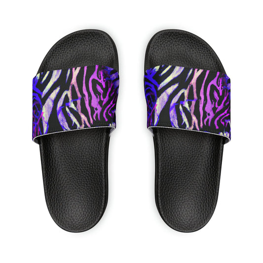 Women's PU Slide Sandals | Print Slide Sandals | Designer Slide Sandals