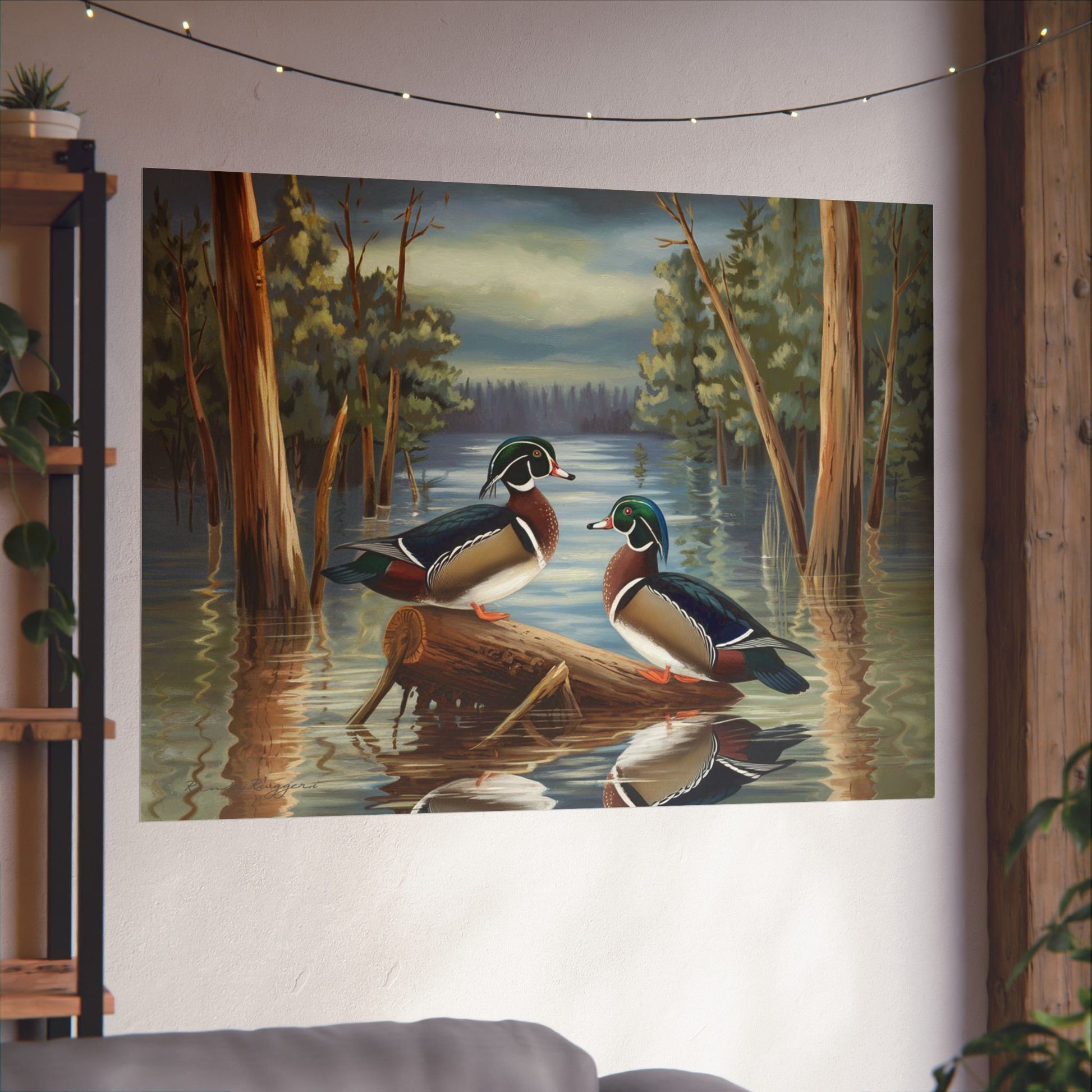 Roosting Woodies Flooded Timber Print