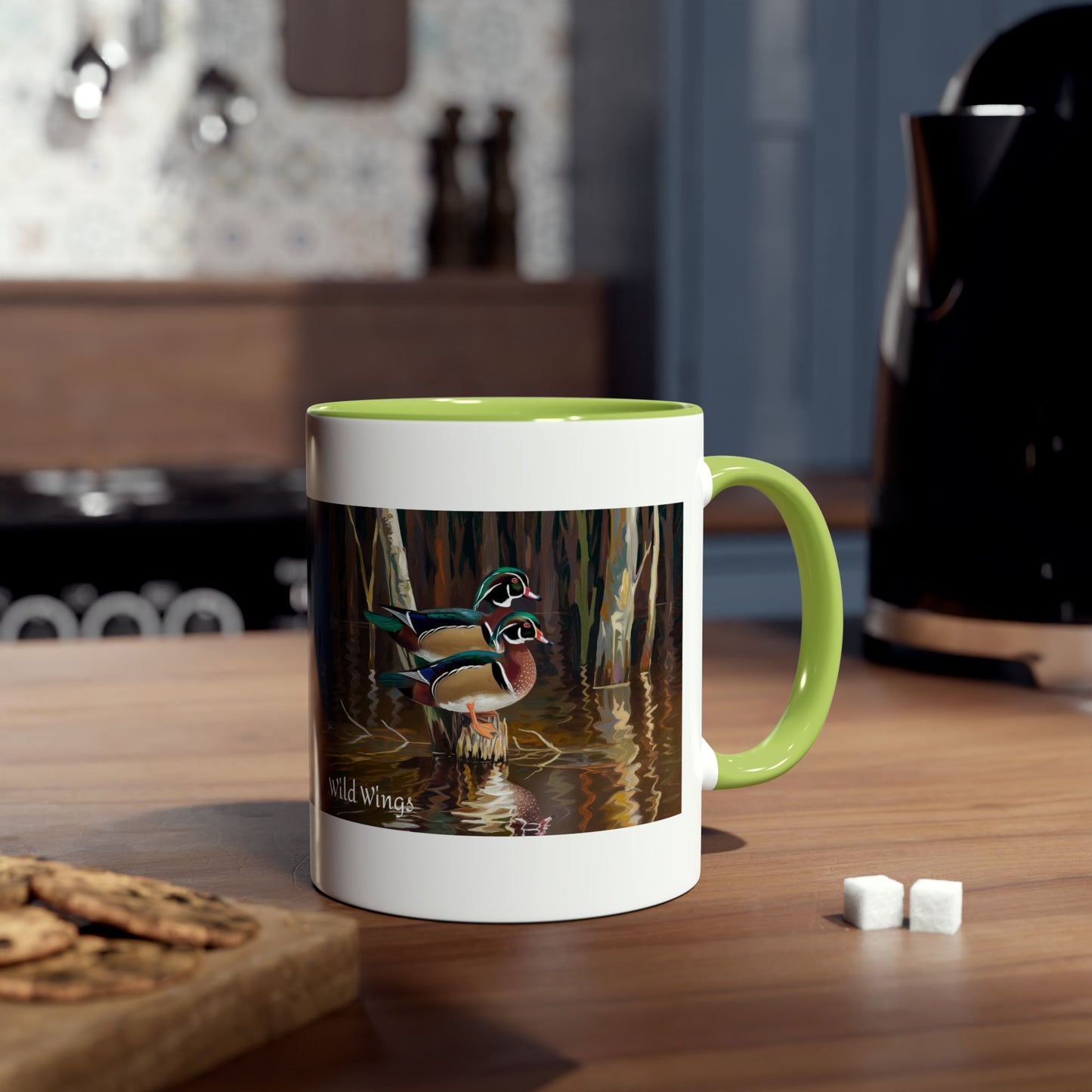 Wood Ducks Two-Tone Coffee Mug, 11oz