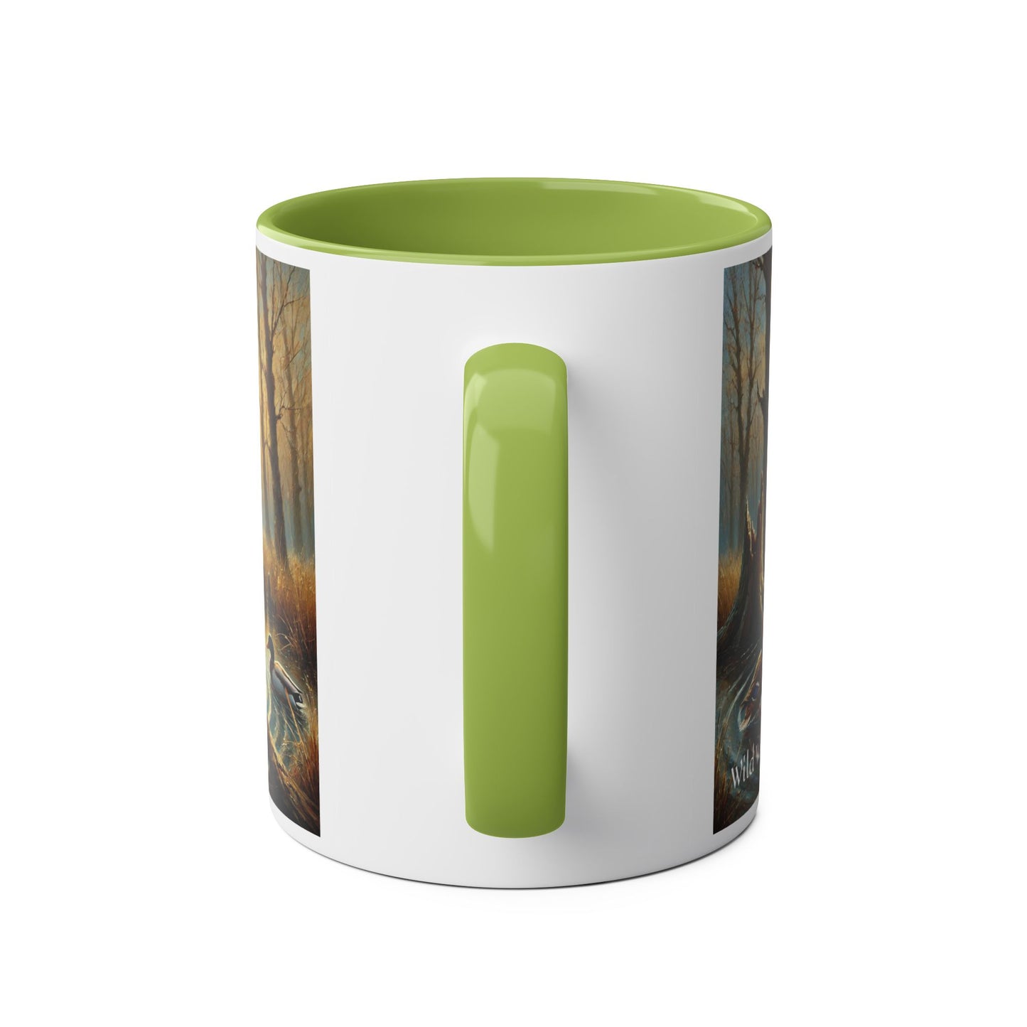 Mallard Ducks Print Two-Tone Coffee Mug