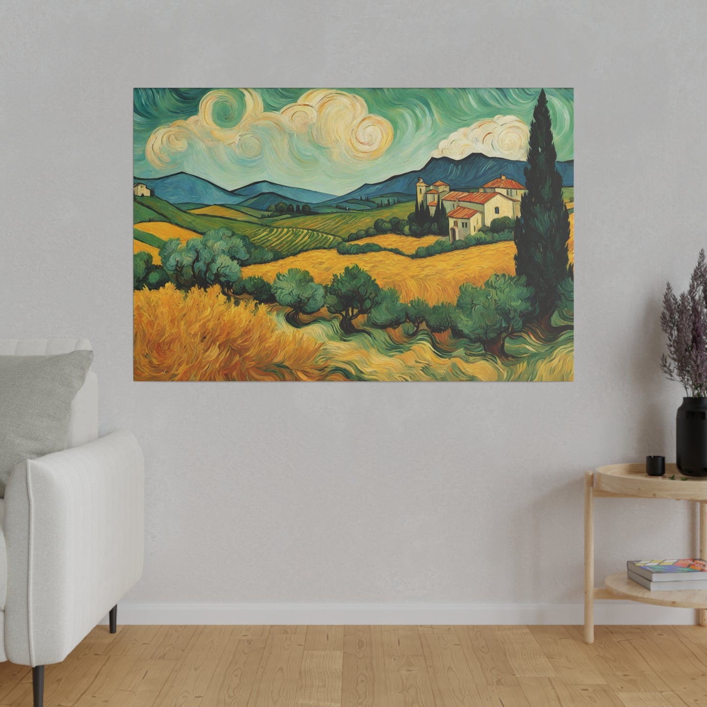 Umbria Italy landscape impressionism canvas print