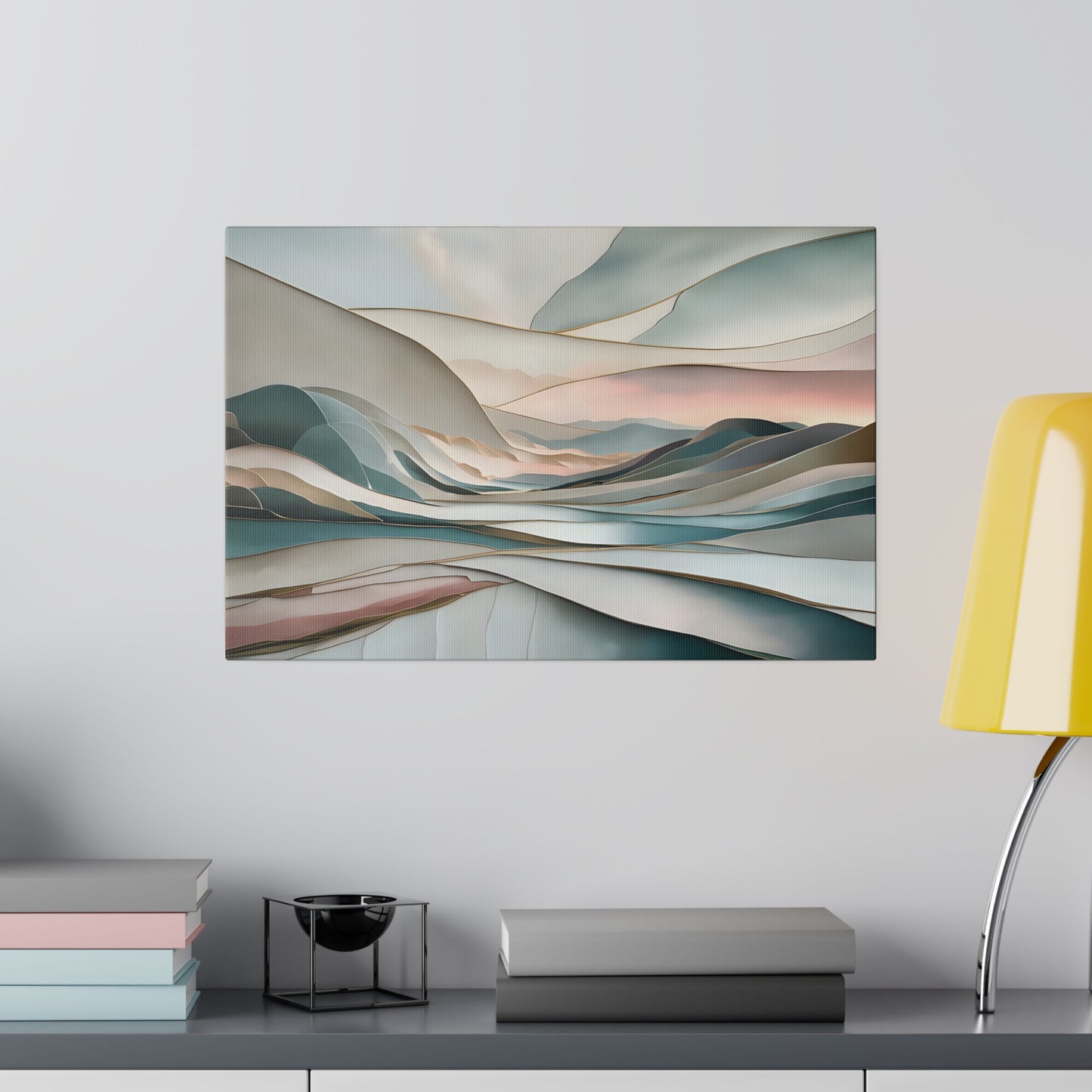 Serene abstract landscape Matte Canvas Print