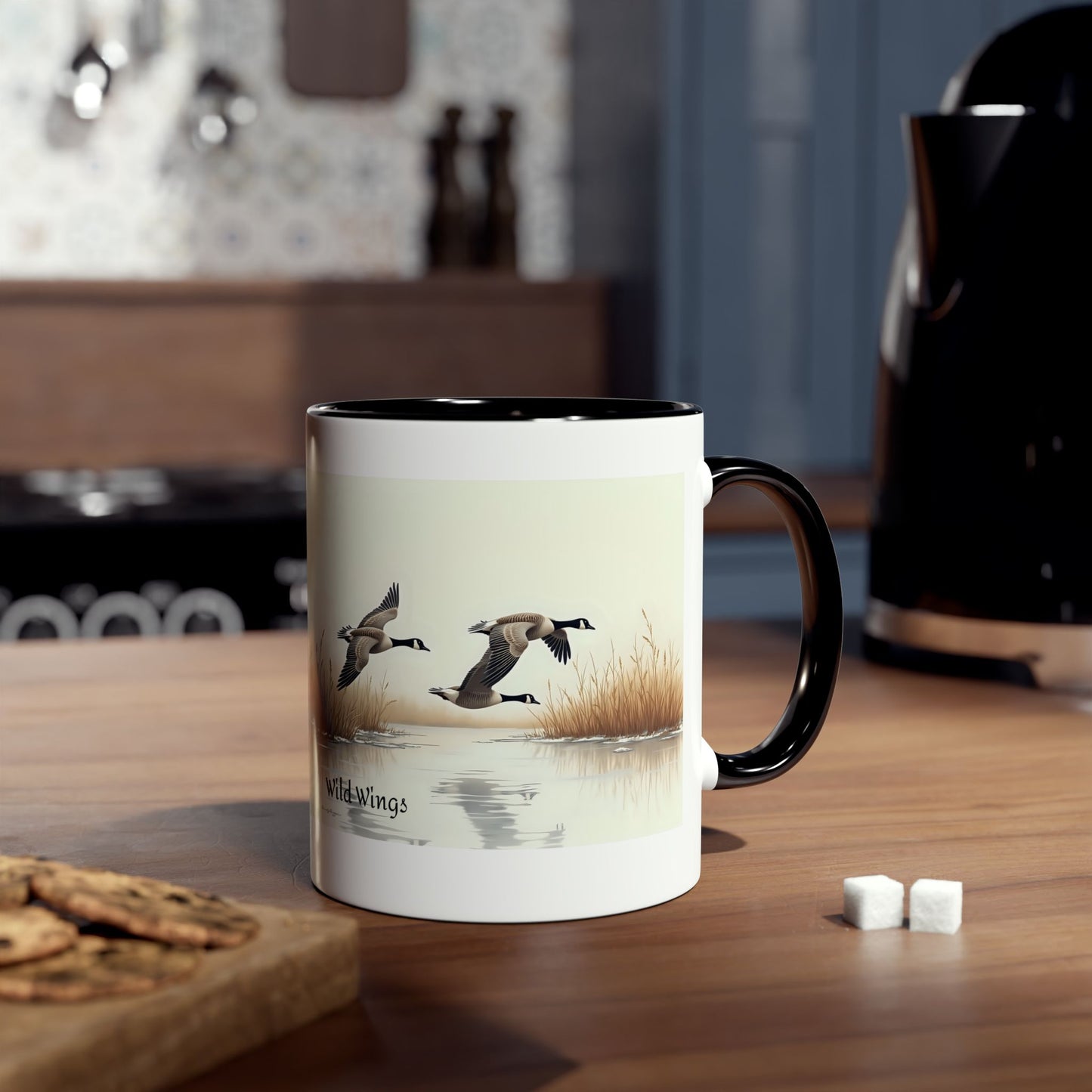 Canadian Geese Two-Tone Coffee Mugs, 11oz