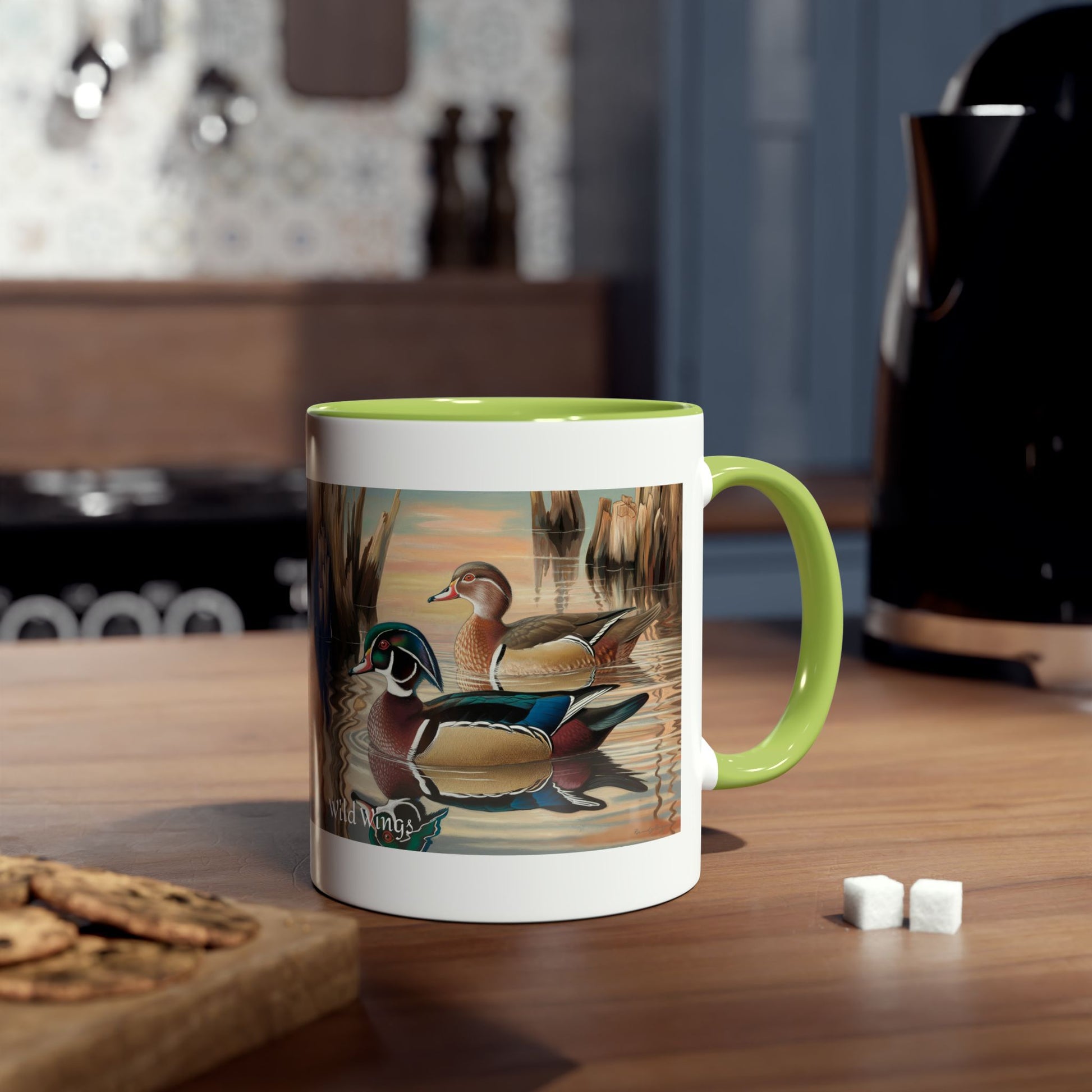 Wood Ducks Two-Tone Coffee Mug, 11oz