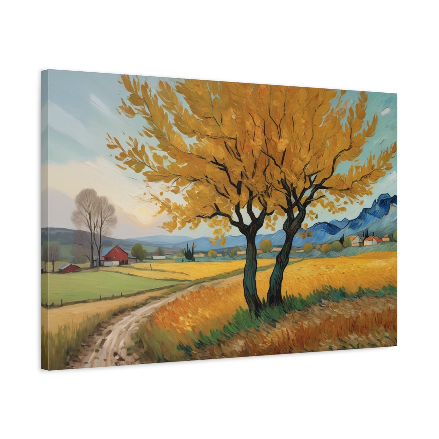 Impressionisn Countryside Print Matte Canvas