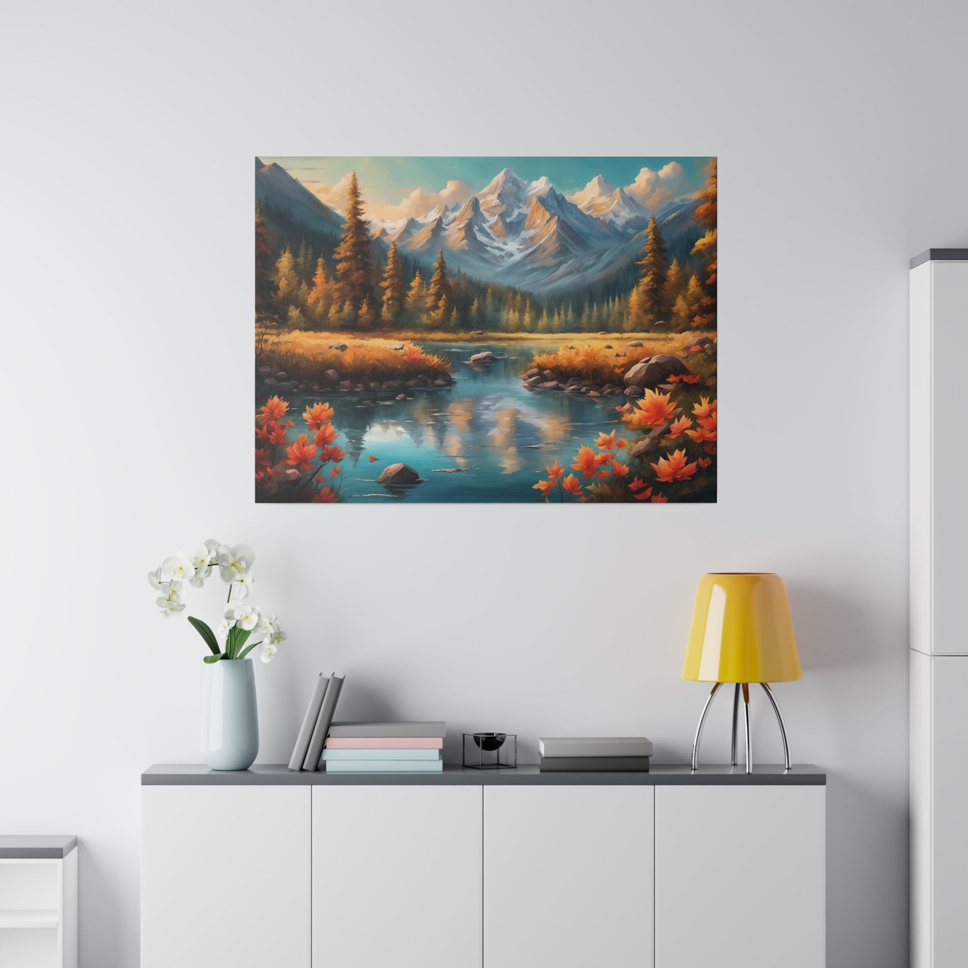 Nature-inspired motif landscape Matte Canvas Print