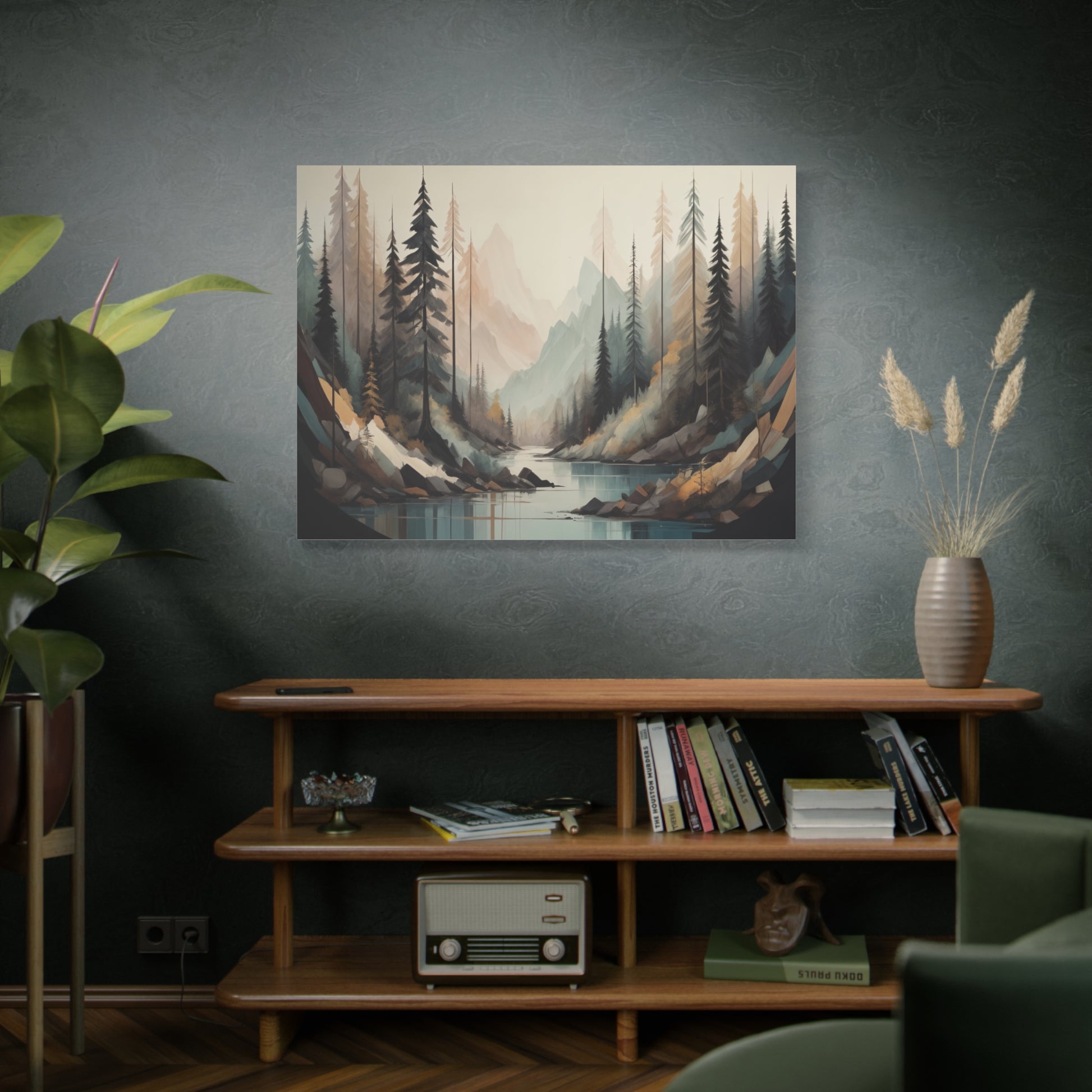 Serene Abstract Landscape Matte Canvas Print