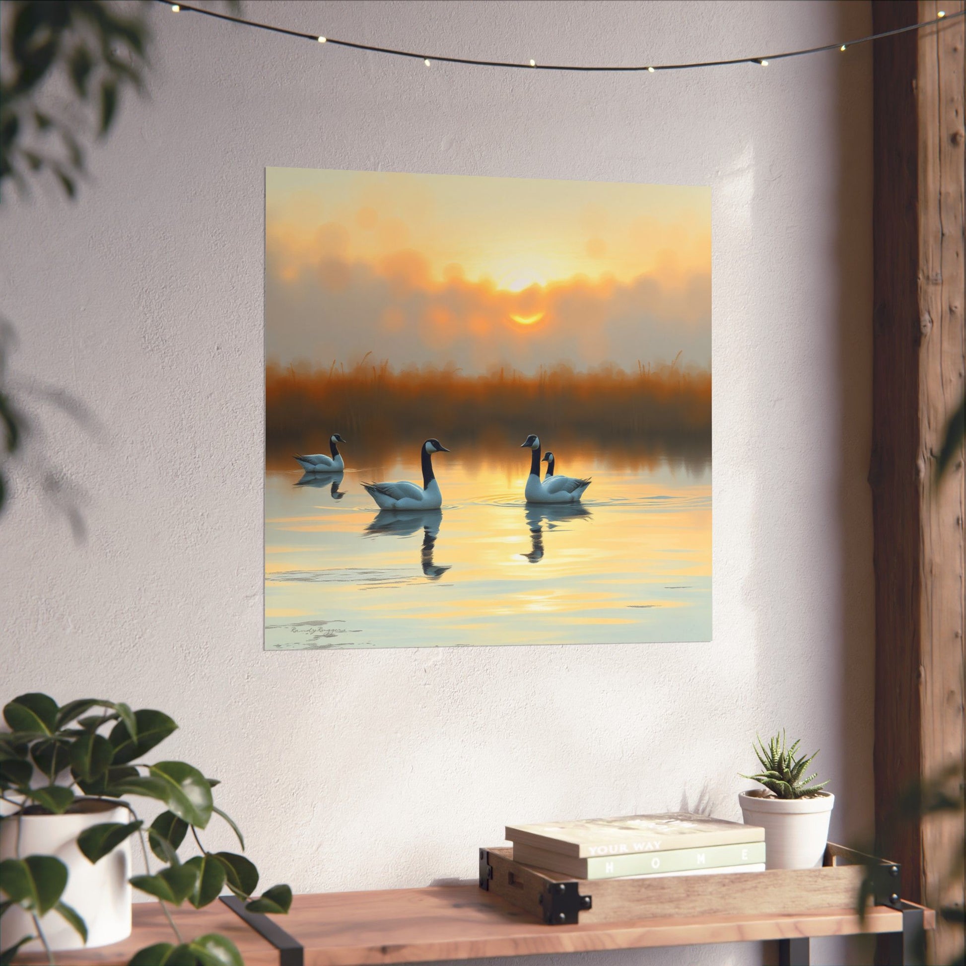 Reflections at Dusk - Canadian Geese Print