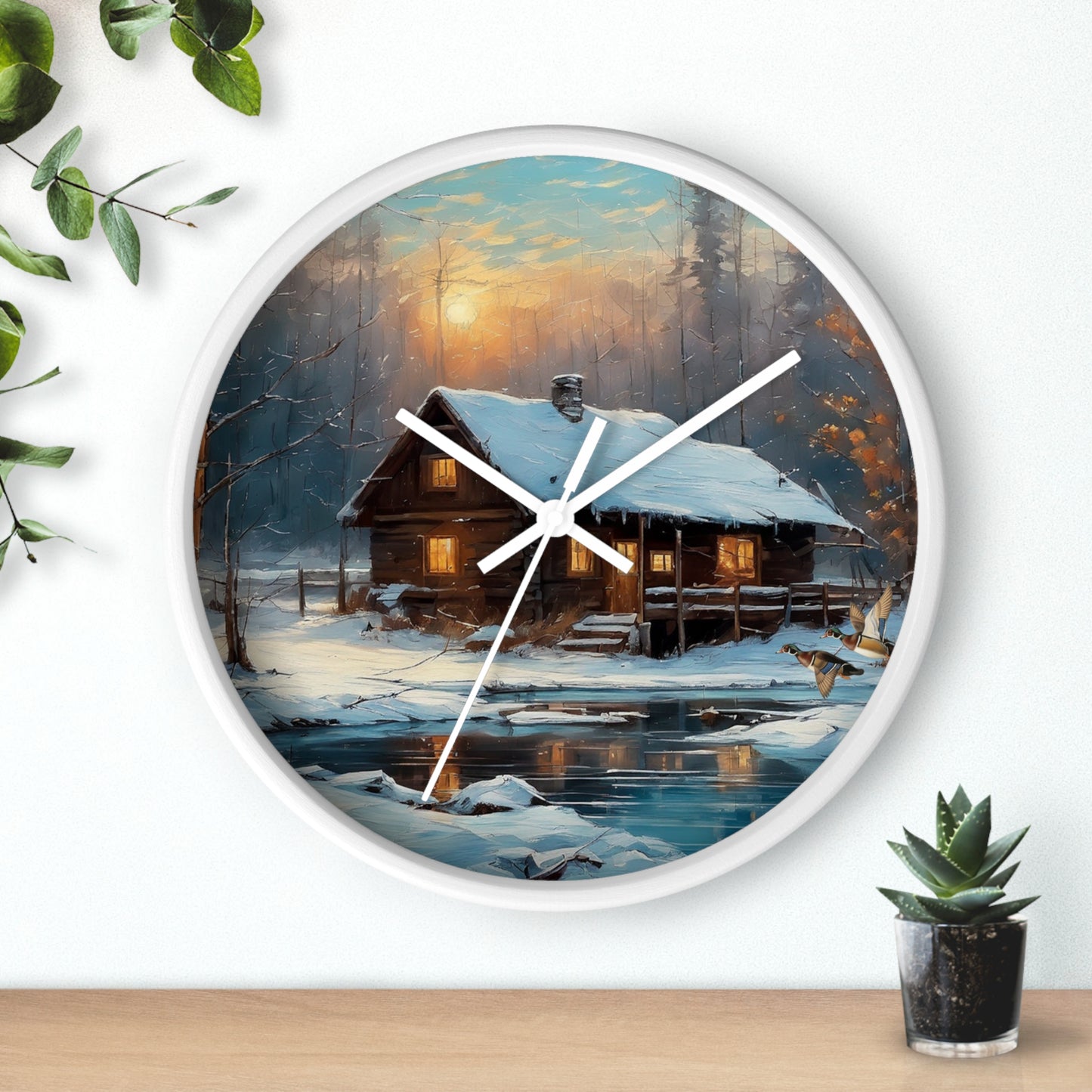 This collection of waterfowl art wall clocks brings the beauty of wetlands into your space, each clock featuring a meticulously crafted scene of waterfowl in natural settings.