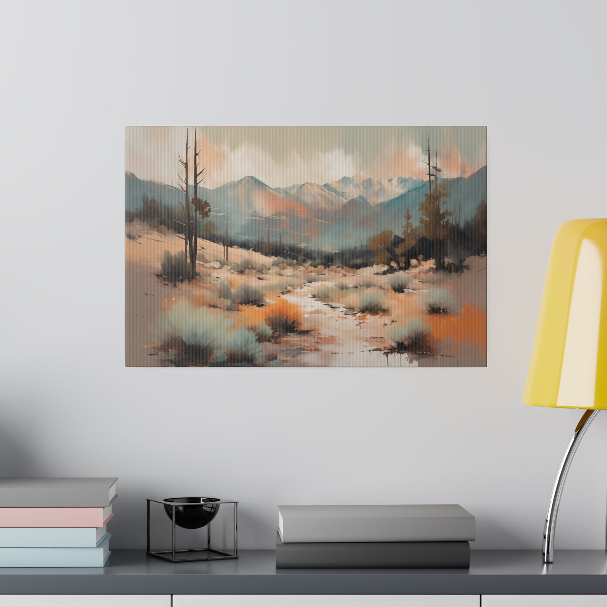 Abstract Western Landscape Matte Canvas Print