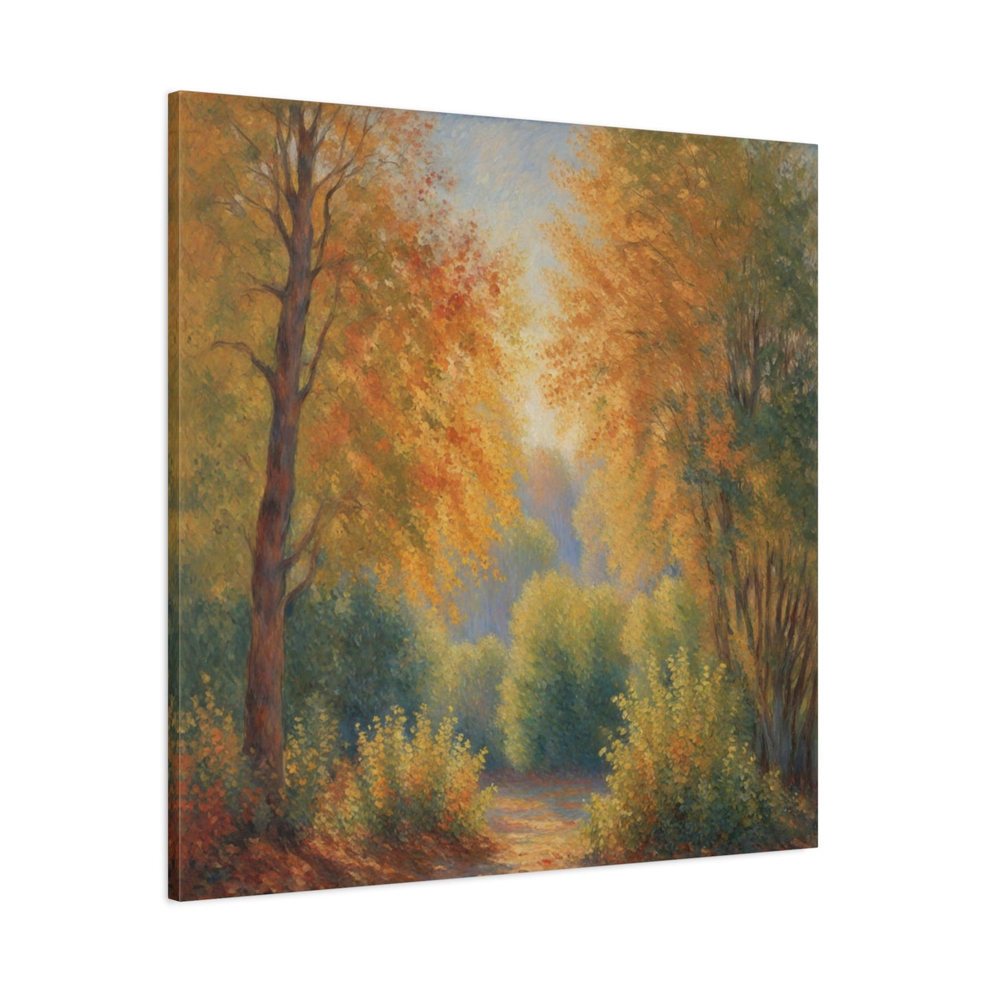 Autumn Pathway Matte Canvas Print