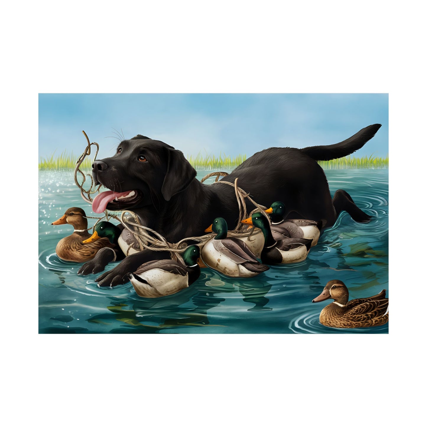 Black Labrador Retriever print