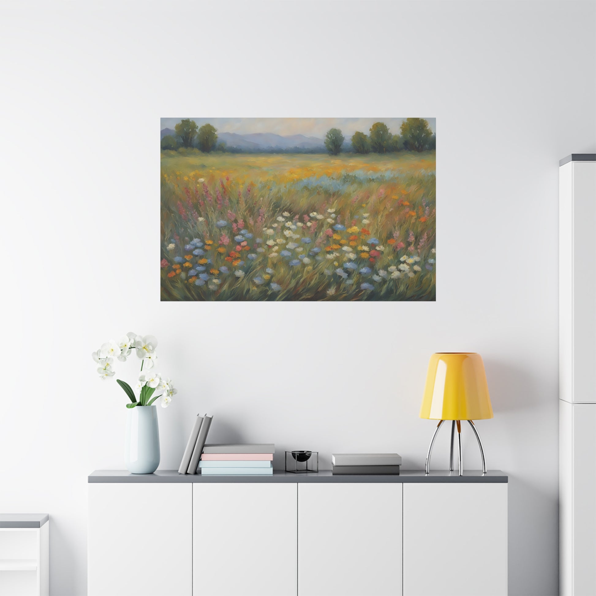 Field of Wildflowers Impressionist Print