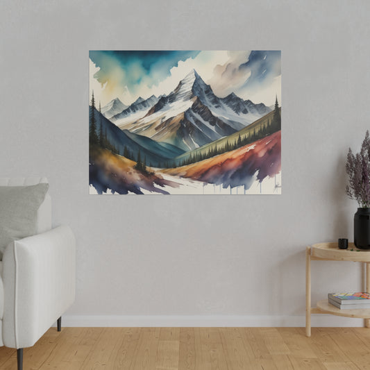 This abstract watercolor Southern Alps print is a striking addition to any home or office, perfect for nature lovers and art enthusiasts alike. It brings the majestic allure of the mountains into your space with a modern, artistic twist.