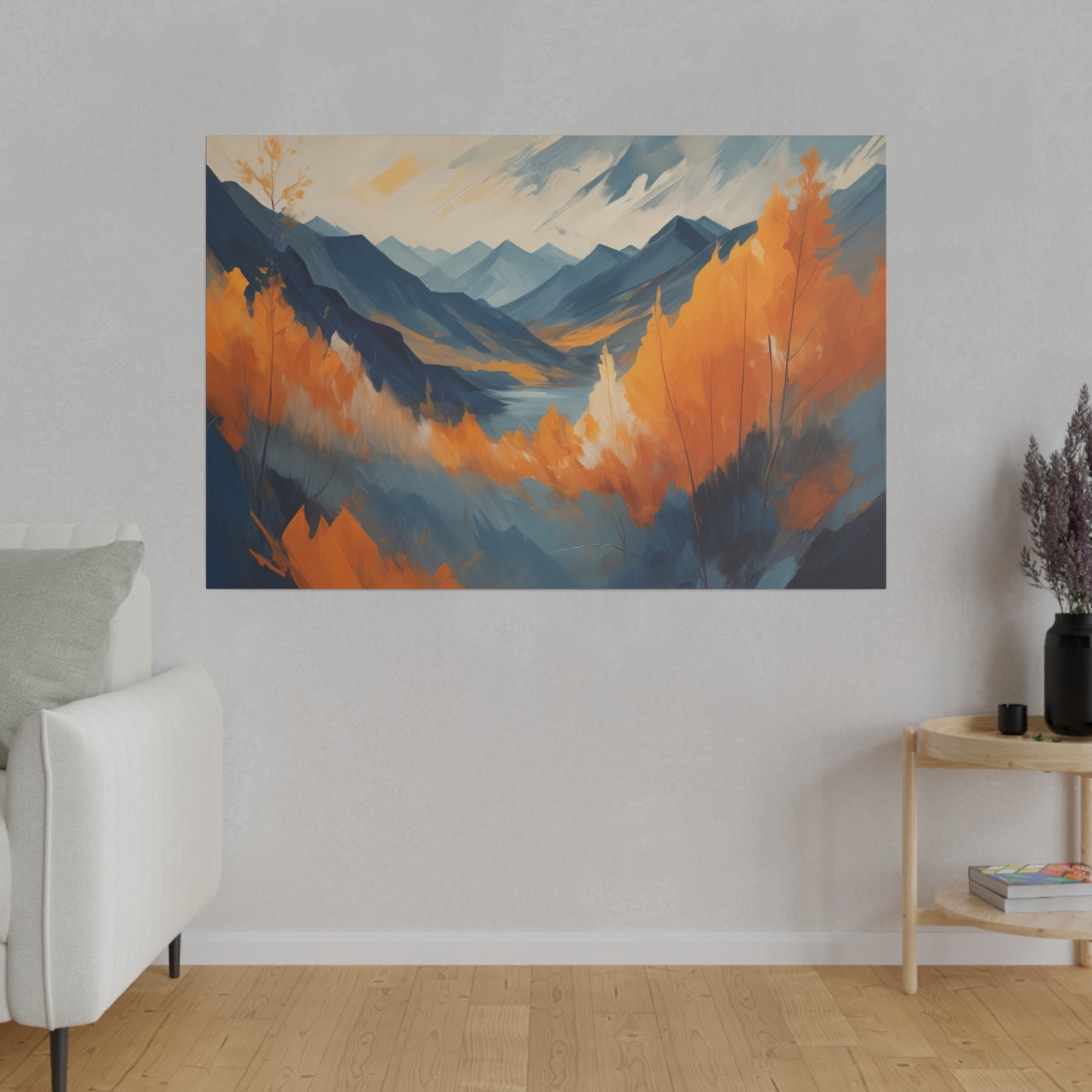 Abstract Landscape Print Matte Canvas Art