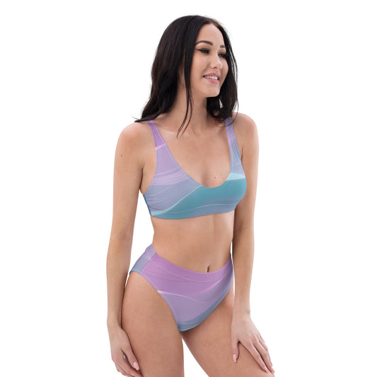 Ombre Print high-waisted bikini